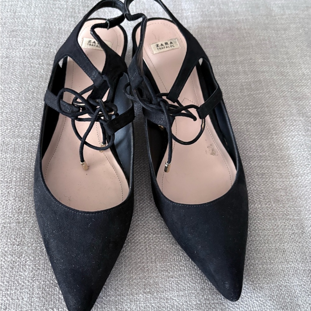 Zara Black Pointed Heels